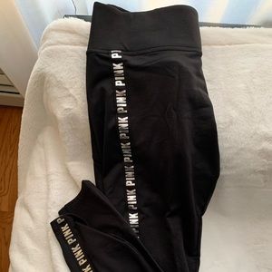 PINK FLEECE LINED LEGGINGS